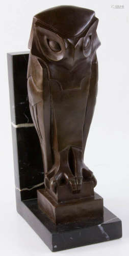 In Manner of Dali, Owl, Bronze