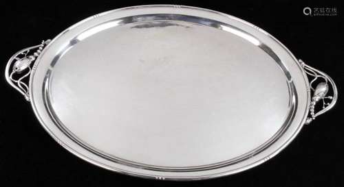 Jensen-style Sterling Blossom Large Tray