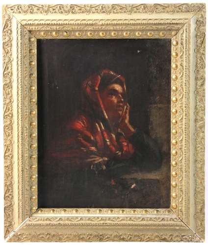 William Penn Morgan, Italian Girl, Oil on Canvas