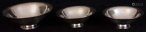 (3) Georg Jensen Sterling Bowls