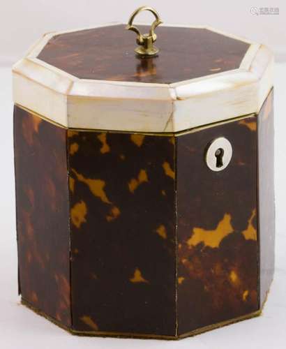 Early 19th C. Octagonal Tea Caddy