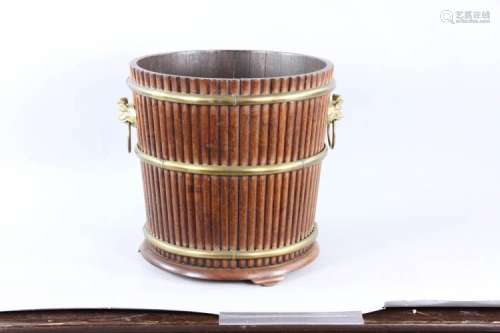 Mahogany and Brass Wine Cooler