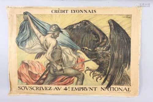 19th C. Credit Lyonnais Poster