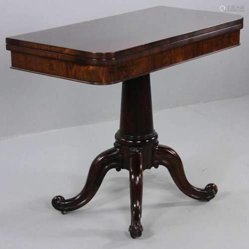 19th C. English Mahogany Game Table