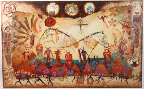 Native American Painting Titled Spirits
