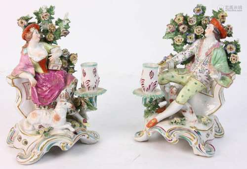 Two Polychromed Chelsea Pastoral Figures