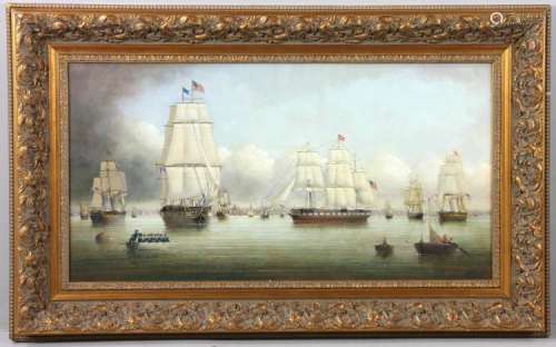 Brian Coole Painting, Boston Harbor