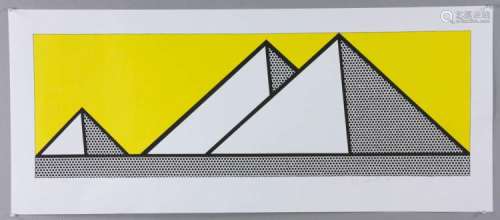 Roy Lichtenstein, Pyramids, Color Lithograph