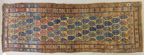 Antique Hamadan Rug w/ Serraband Pattern