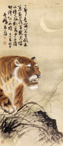 高奇峰（1889～1933） 山谷虎啸图 立轴 纸本