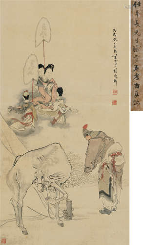 任阜长（1835～1893） 富贵寿考图 立轴 纸本