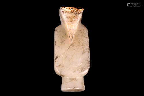 JADE CARVED 'PERSON' FIGURE