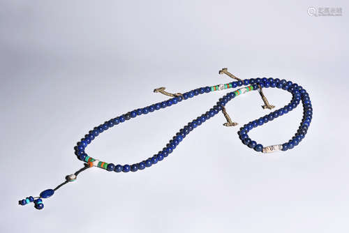 STRAND OF 108 LAPIS LAZULI PRAYER BEADS