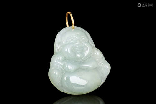 JADE CARVED MILEFO PENDANT