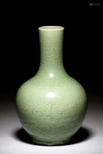 CELADON GLAZED AND IMPRESSED VASE