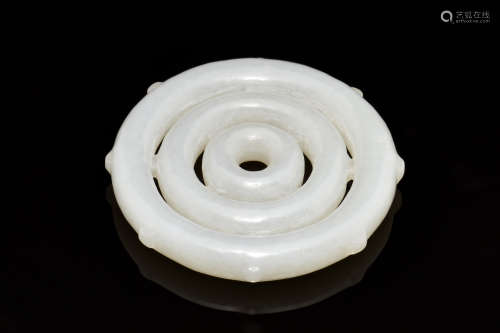 JADE CARVED LAYERED DISC