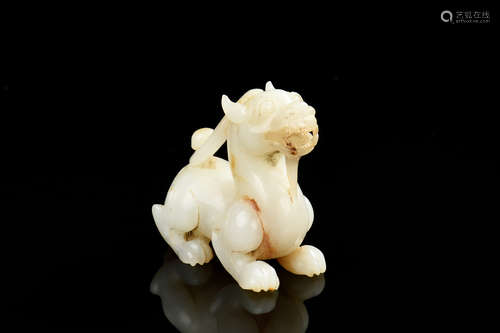 JADE CARVED 'MYTHICAL BEAST' FIGURE