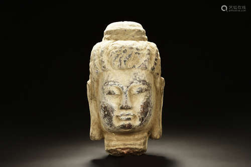 STONE CARVED BUDDHA HEAD