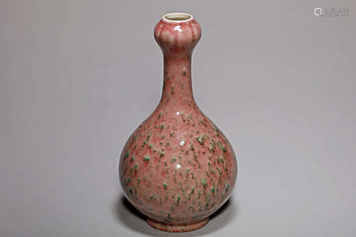 FLAMBE GLAZED GARLIC-HEAD VASE