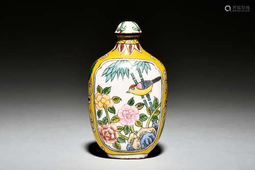 CLOISONNE ENAMELED SNUFF BOTTLE