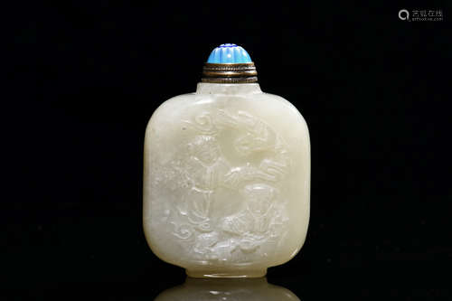 WHITE JADE SNUFF BOTTLE