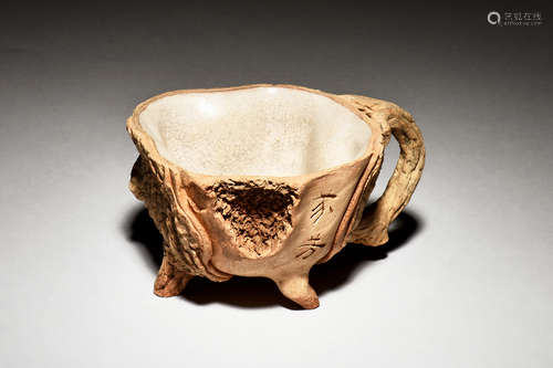 YIXING ZISHA 'TREE TRUNK' TEA CUP