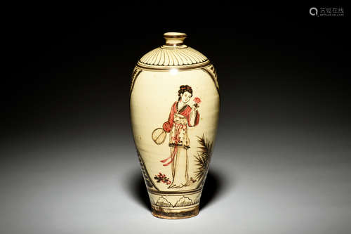 CIZHOU WARE 'BEAUTY' VASE