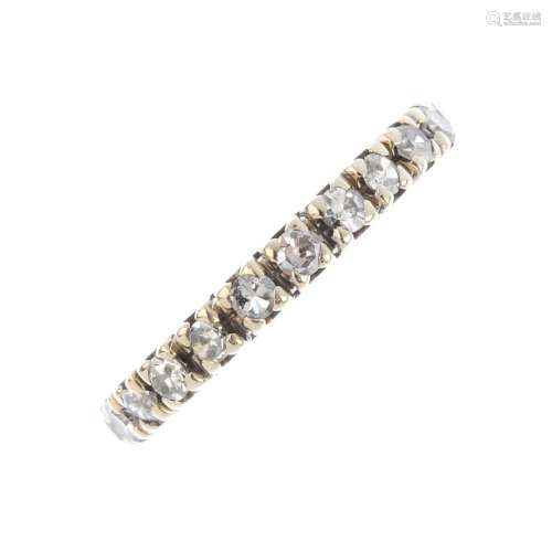 A diamond eternity ring. Designed as a single-cut diamond line. Estimated total diamond weight