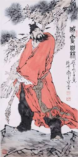 CHINESE SCROLL PAINTING OF A FIGURE