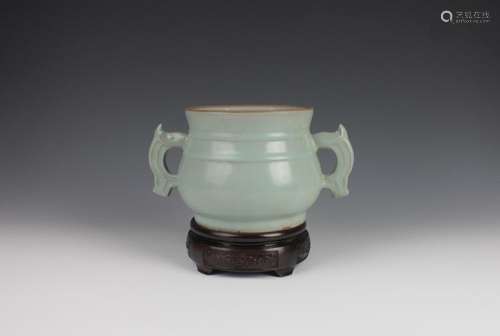 CHINESE PORCELAIN CELADON GLAZE CENSER