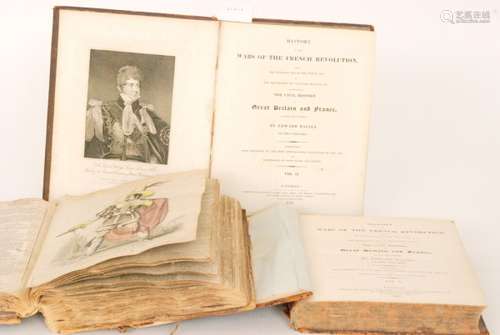 Baines C - History of the wars of the French revolution London 1817  in two volumes and an album of early mounted newspaper cuttings (3)