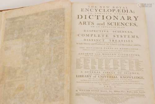 Hall (W H) - The New Royal Encyclopedia or complete modern Dictionary of Arts and Science, folio, volume 1.