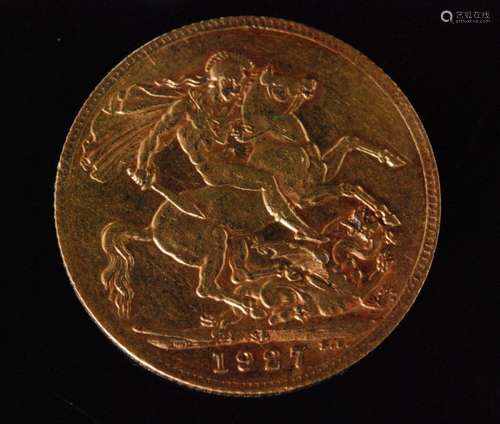 George V - 1927 full sovereign.