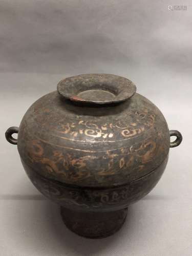 A Bronze with Silver Censer