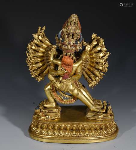 A Gilt Bronze Buddha Statue