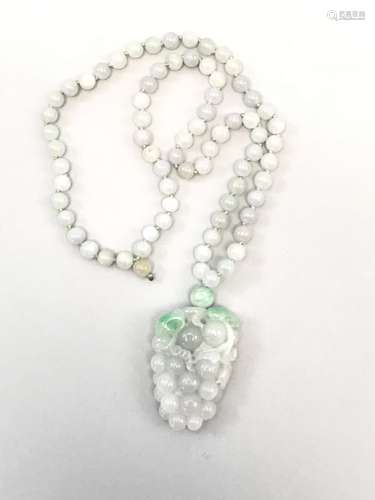 A Jadeite Necklace with Pendant