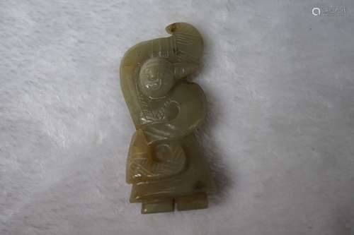 A Carved  Antique Jade Figure