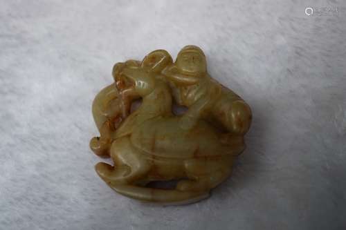 A Carved  Antique Jade