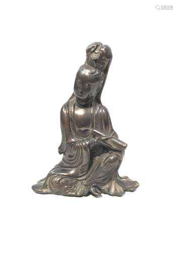 A Bronze Guanyin Statue