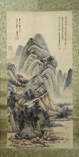 Chinese Landscape Hanging Scroll