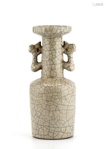 Chinese Crackle Glazed Mallet Vase