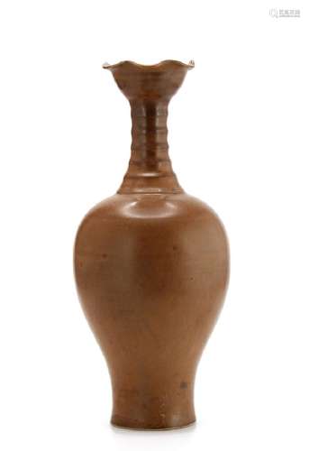 Persimmon Glazed Ting Baluster Vase