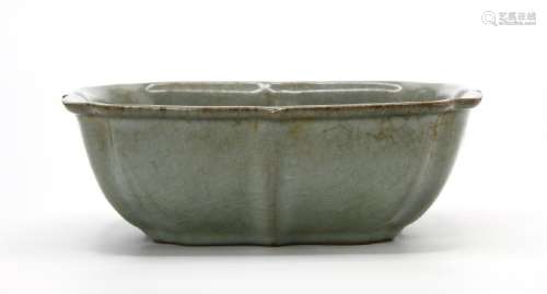 Chinese Guan-Type Quatrefoil Bowl