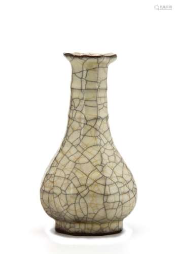 Chinese Crackle Glazed Bottle Vase