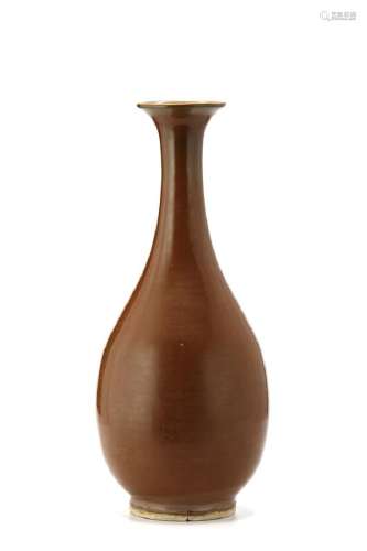 Chinese Persimmon Glazed Ting Vase