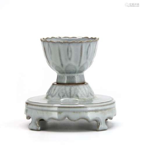 Rare Guan-Type Cup and Cupstand