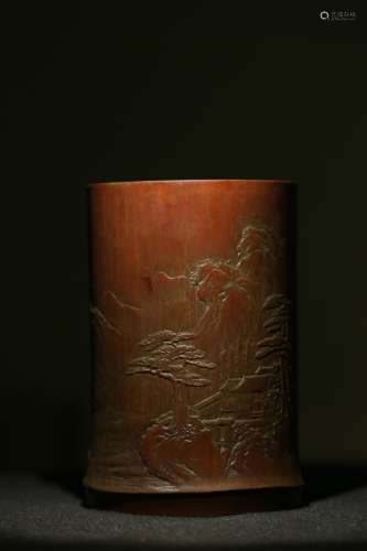 Chinese Bamboo Carved Brush pot