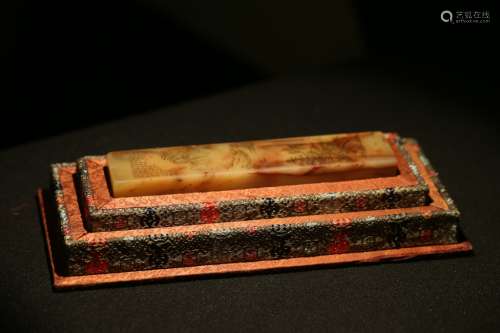 Chinese Soapstone Seal with Original Box