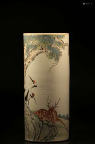 Chinese Famille Rose Porcelain Brush , Mark
