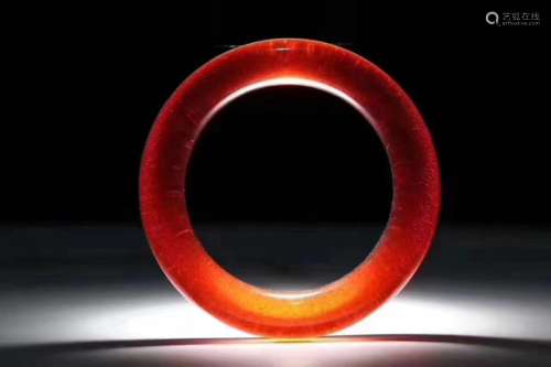 Chinese Old Amber Bangle